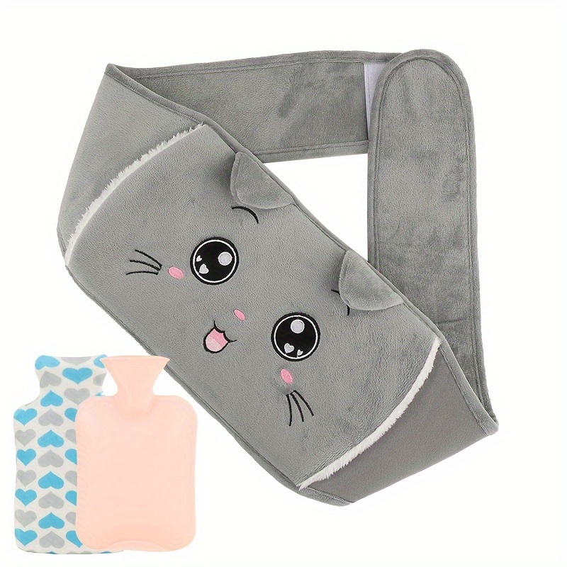 Image of Product Waist Warmer Hot Water Bottle Protective Belt 1000ml Pvc Hot Water Bag Anti-scalding Cloth -in-one Set Warm Waist And Belly