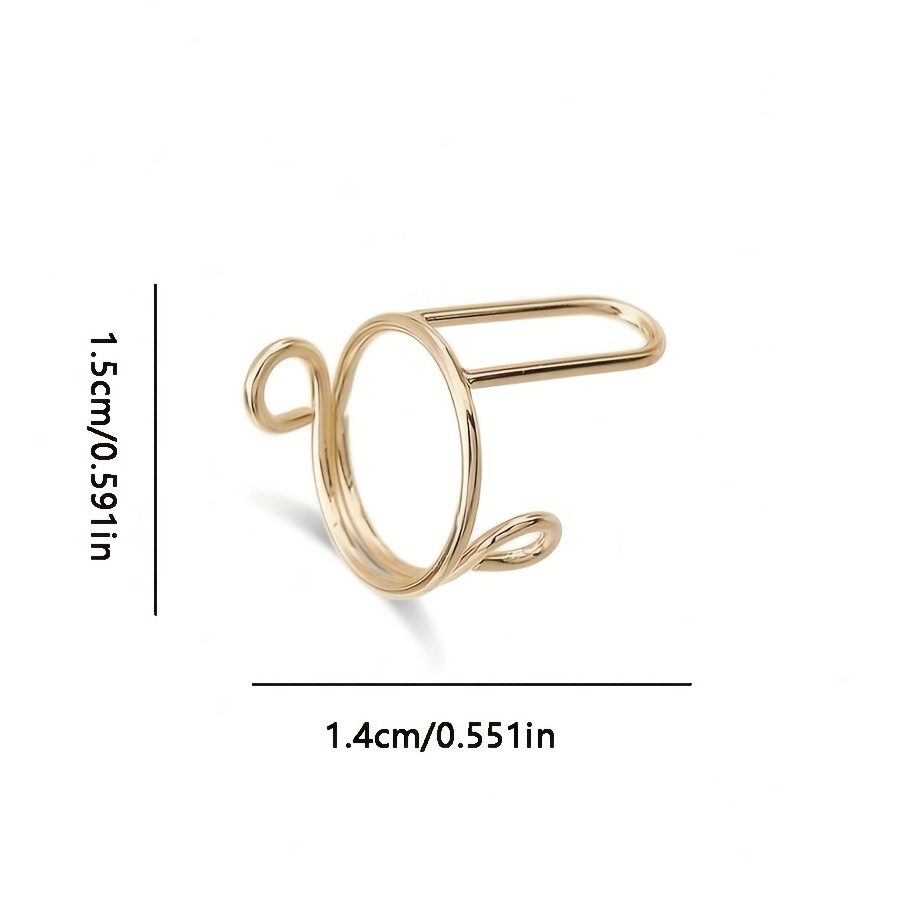 2pcs Adjustable Open-End Finger Rings for Women, Party Accessories