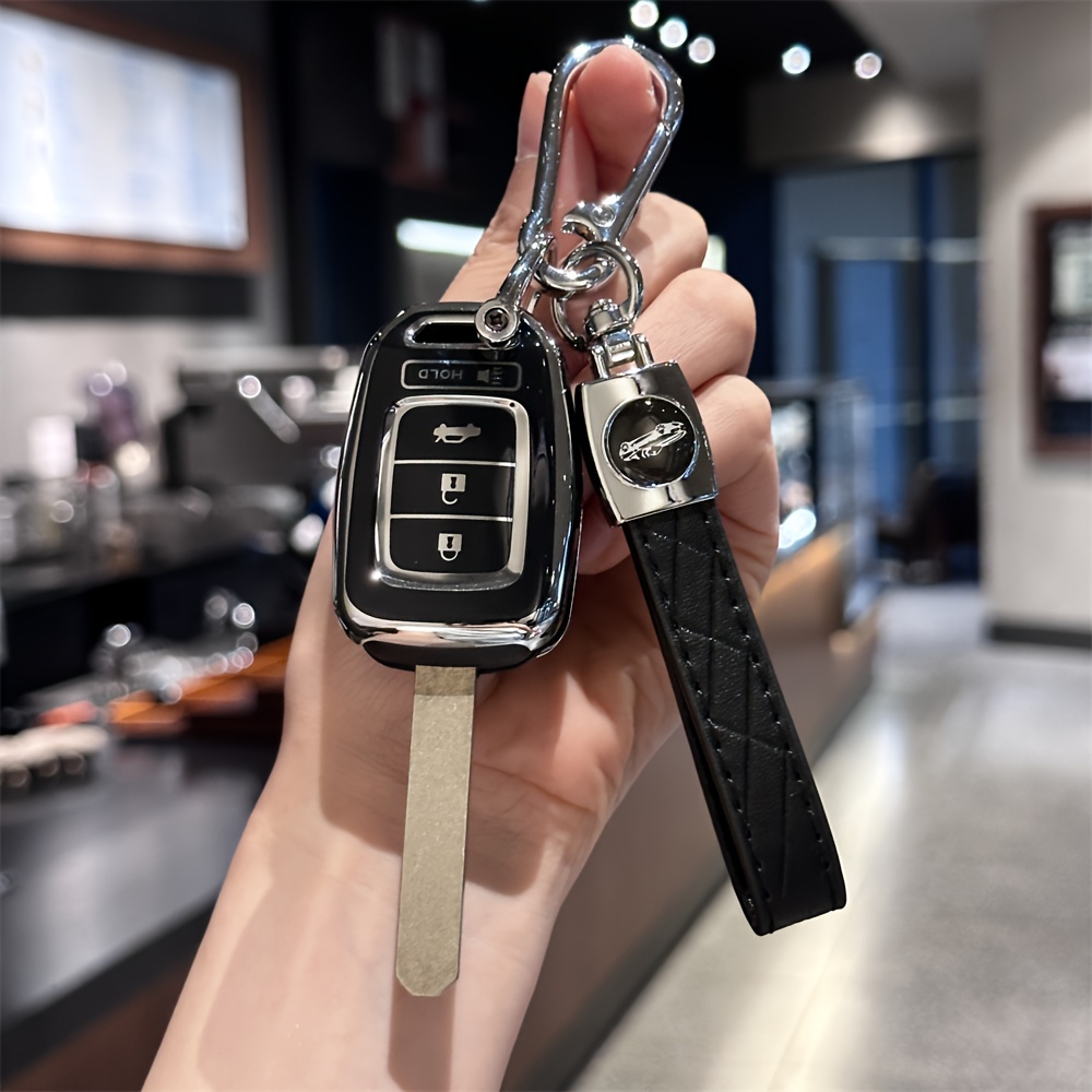 RAHALOY Key Fob Cover For Honda - White Protective Case For 2022-2024 Accord, Civic, CR-V, Pilot Keys
