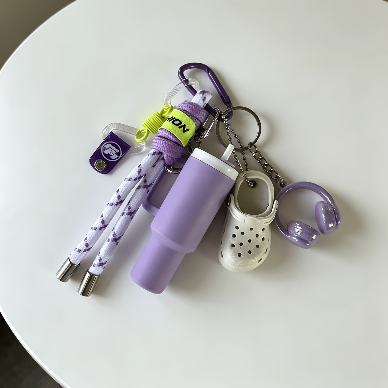 TEMU Niche Aesthetic Key Chain Set, Bag Charm, Trendy Individual Woven Rope Pendant, Christmas Gift, Valentine's Day Gift, Graduation Season Gift,