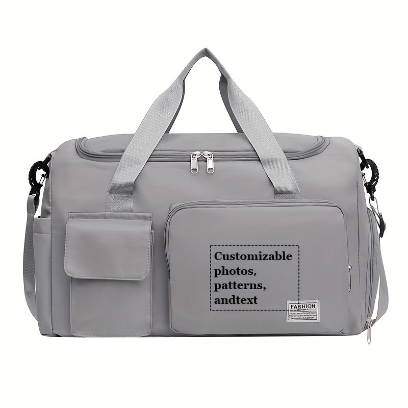 TEMU Personalized Large Capacity Travel Gym Bag With Shoe Compartment And Wet-dry Separation Design - Durable Nylon Sports Backpack For Women/men,