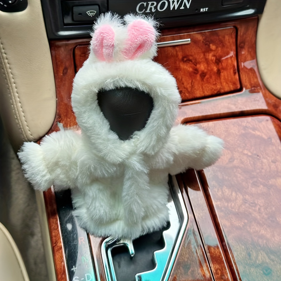 

Fuzzy Gear Shift Cover, Plush Shifter Knob Case, Universal Fit Vehicle Accessory, Gift - 1 Piece