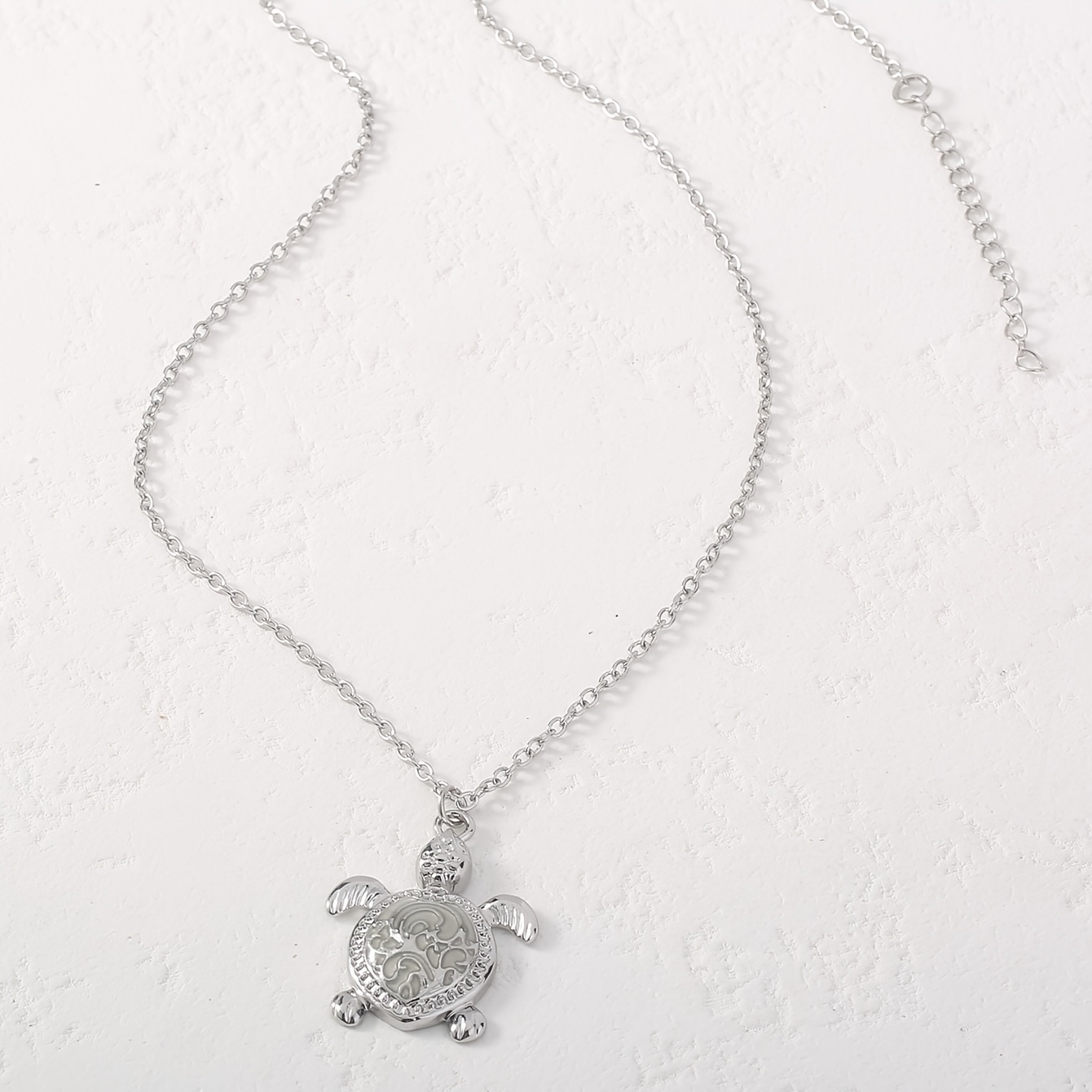 Women's Glow-in-the-Dark Sea Turtle Pendant Necklace
