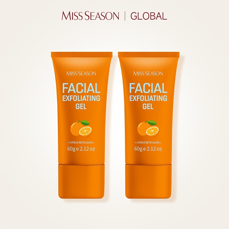TEMU 2-pack Facial Exfoliating Gel, Exfoliator Facial Scrub, Gentle Exfoliation Cleansing, Moisturizing Radiance Smoothing Skin, Hypoallergenic For