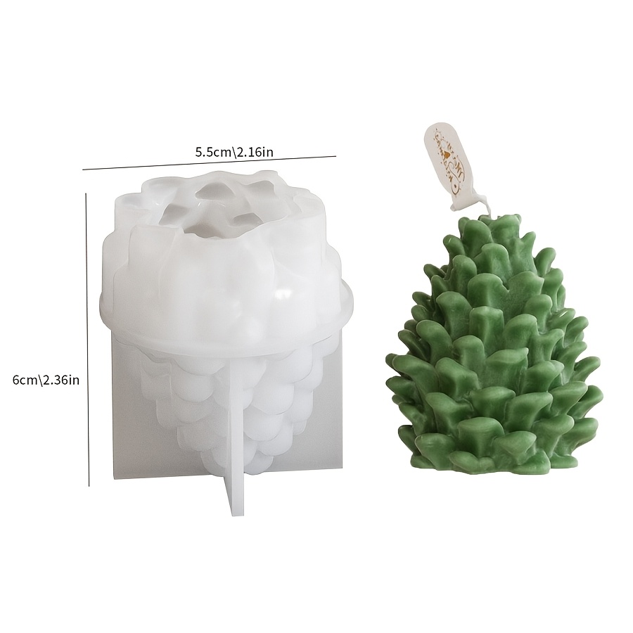 TEMU Moule en résine liquide réaliste de pin, moule en silicone de résine à enfoncer, moule en silicone de pin 3D, moule en silicone de de , moule en