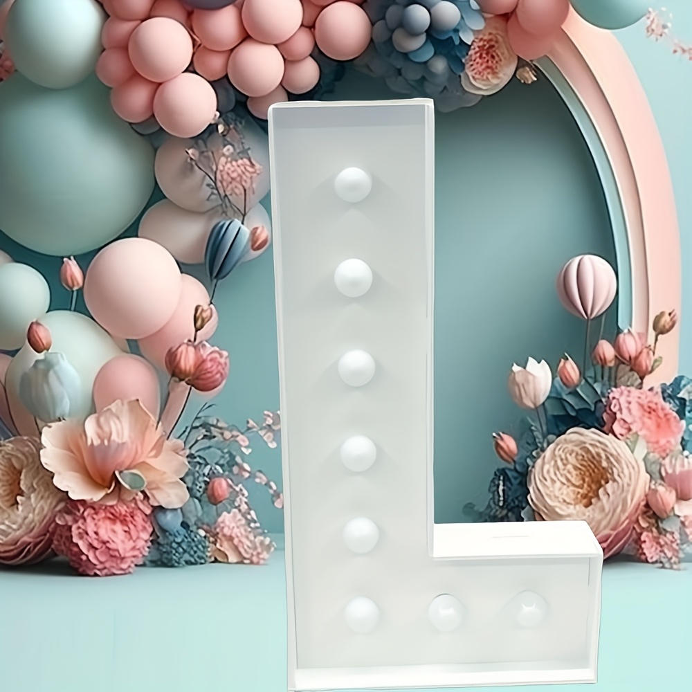 TEMU Bandes lumineuses 3D lettres ABC de 36 pouces et guirlande lumineuse à boules blanc froid pour décoration de rentrée scolaire, combinaison de et