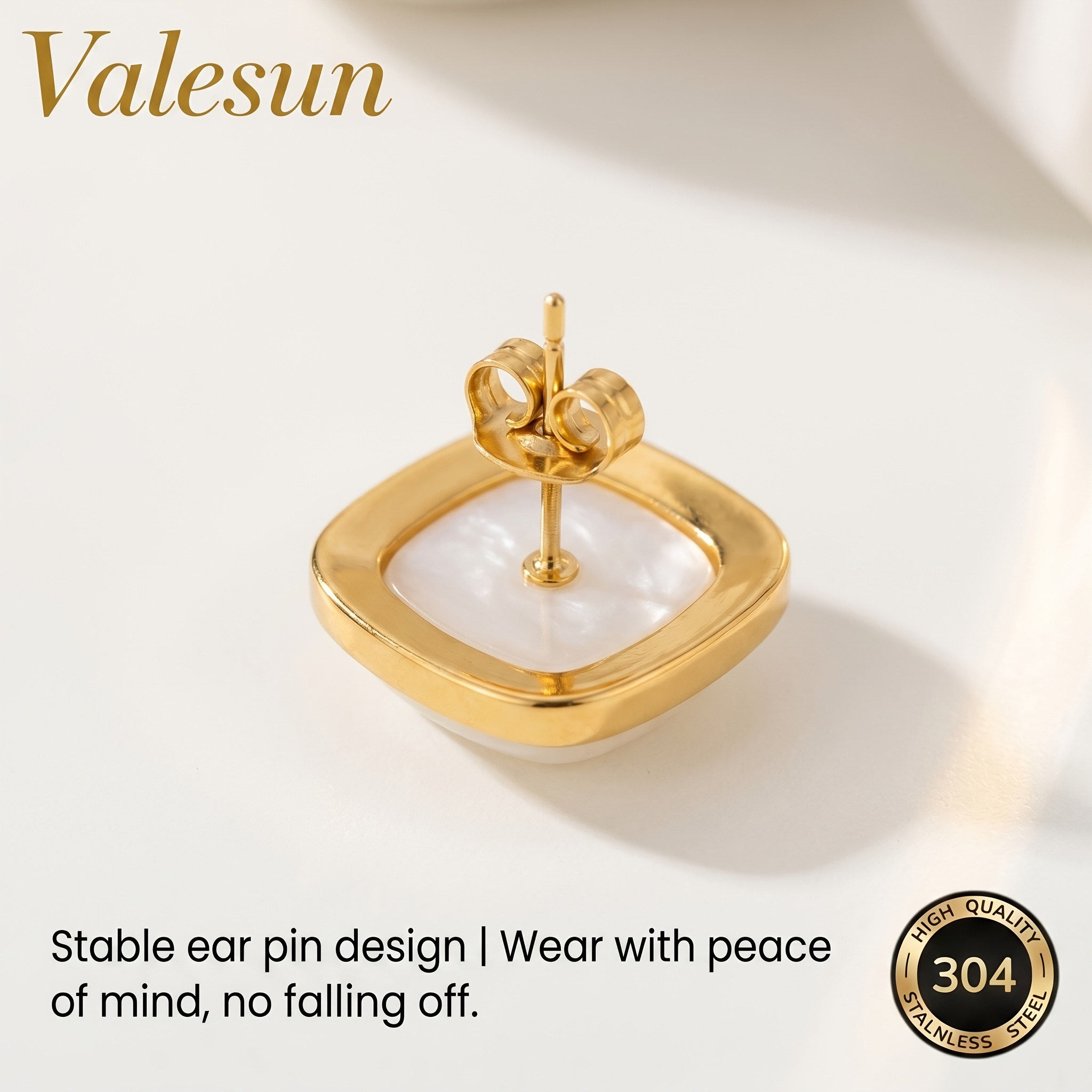 Kids' 18K Golden Plated Hypoallergenic Earrings, Perfect Gift