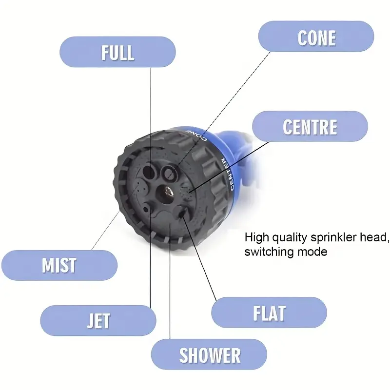 100ft garden hose 7 adjustable function nozzles leak proof design car washing water pipe garden watering water pipe garden watering water pipe suitable for outdoor such watering yard cleaning car washing pet bathing Product details 4