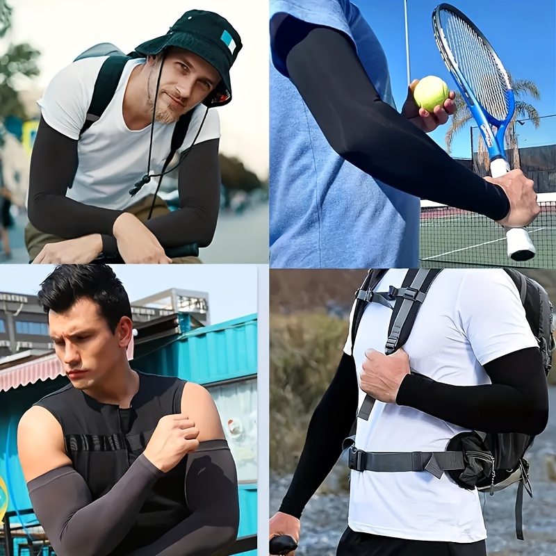 A Pair of High-Elastic Compression Arm Sleeves, Comfortable And Breathable for Both Men And Women. Suitable for Summer Leisure Sports, These Sleeves Are Ideal for Outdoor Travel, Casual Driving, Cycling, And Everyday Use.