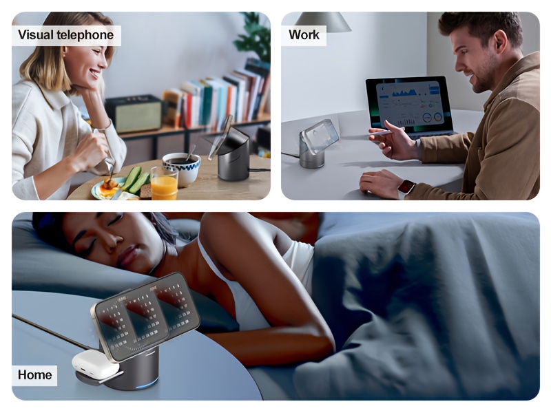 3 in 1 auto rotating wireless charging station for devices magnetic safety wireless charging dock qi2 15w wireless charging station compatible with iphone 16 15 14 series iwatch details 9