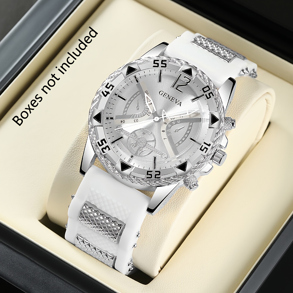 Image of 1pc Men's Round Quartz Watch - For Daily Matching And Gift Occasions, Birthday Present And Holiday Party Gift, Ideal Present For Men, Father, Friend, Relative. (box Not Included)