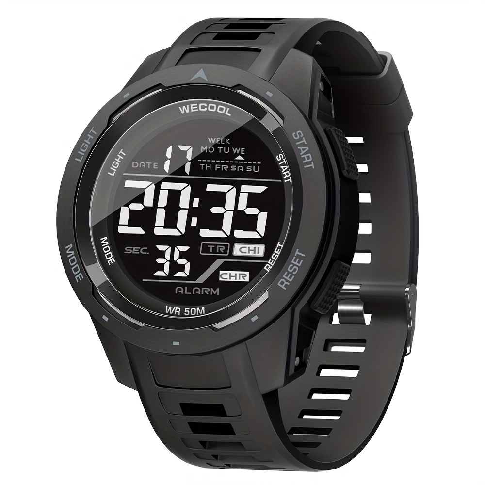Men's Chronograph Outdoor Sports Digital Watch with LED