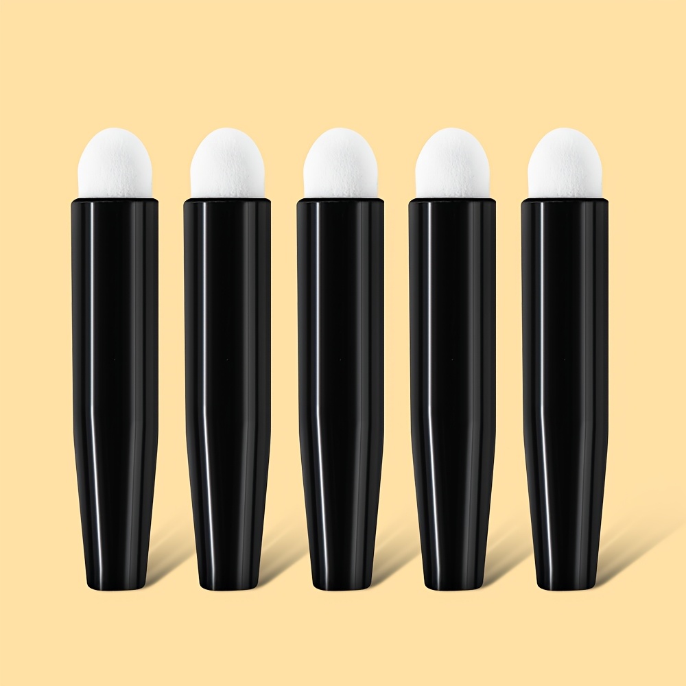 5 Mini Concealer Brushes, Super Soft Sponge Round Head Concealer Makeup Brushes, Traceless Detail Natural Coverage Of Blemishes, Fits Face And Eye Makeup Tools