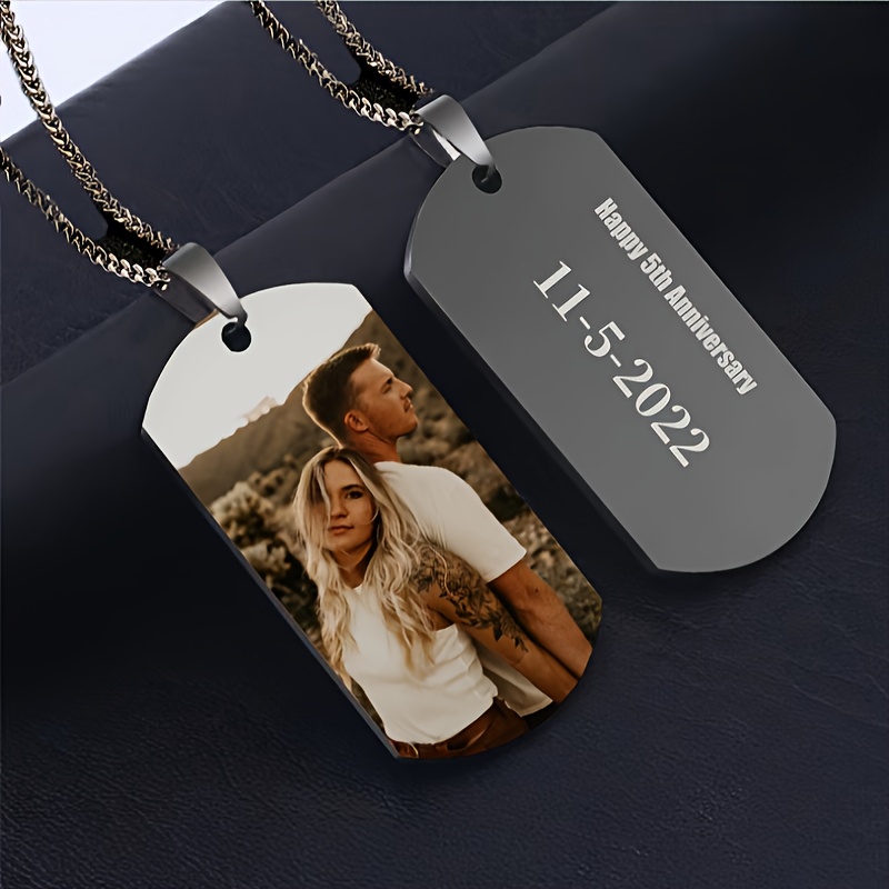 

1pc Commemorative Date Festival Birthday Gift Special Date Customized Men's Necklace