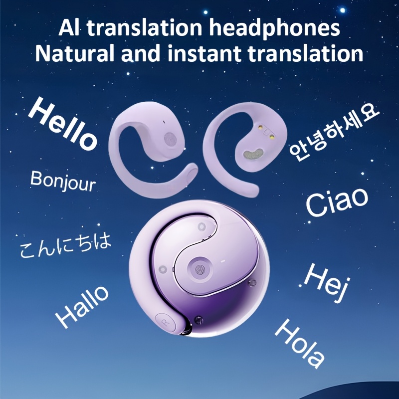 Translation Earbuds- 144 Languages& Accents, Real-wireless Headphones With Type-c Charging, Long , Travel& , , Fit, Wireless Earbuds
