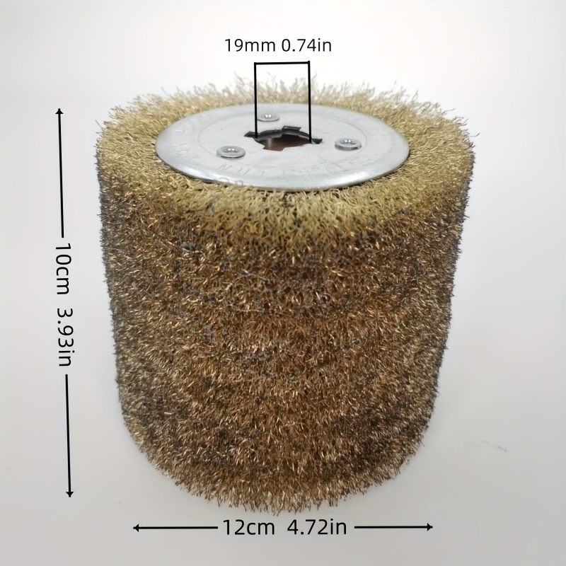 Angle Grinder Polishing Attachment 7pcs Wire Drawing Wheel Brush Drum Polisher Burnishing Polishing Buffer Wheel EB Wood Floor Brushing Wheel