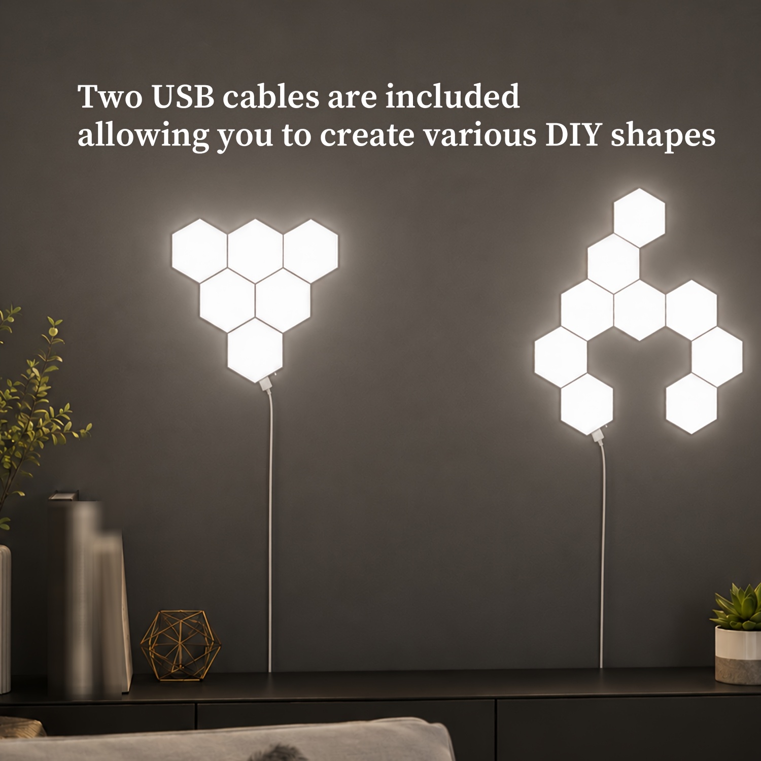 Smart Touch-Control Light with Hexagonal Modular Panel Design
