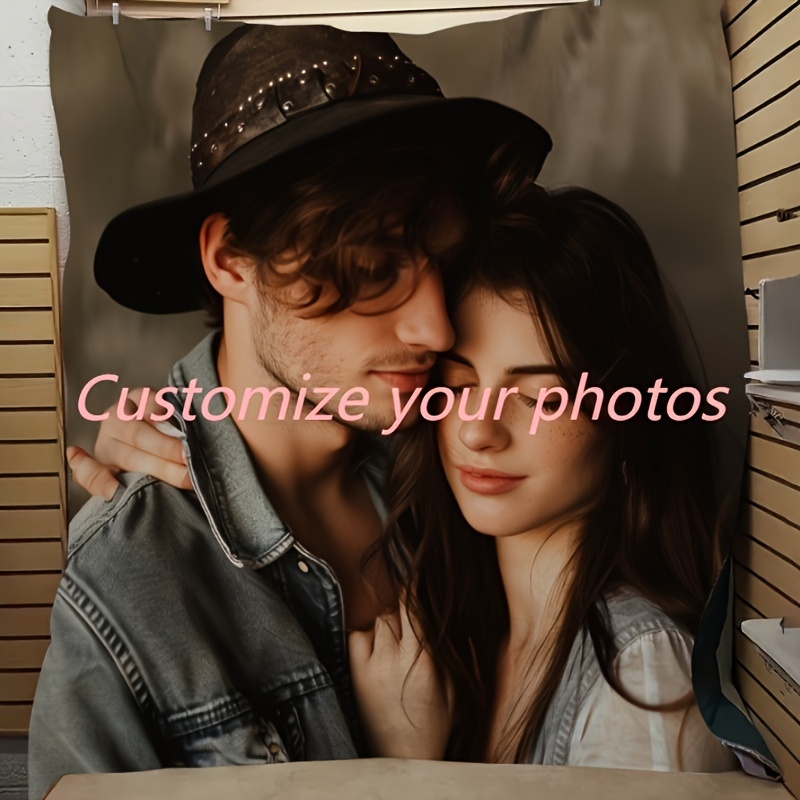 

1pc Custom Blanket With Photo Text Personalized Bedding Throw Blanket Custom Flannel Fuzzy Blanket For Family Birthday Wedding Gift For Couch Sofa Bedroom Living Room Blanket