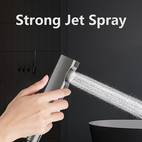 a set blackthermostatic shower set with 4 function piano keys shower faucet set bathroom shower head handheld mounted square shower head with airbrush temperature durable bath accessories enjoy a luxurious bathing experience