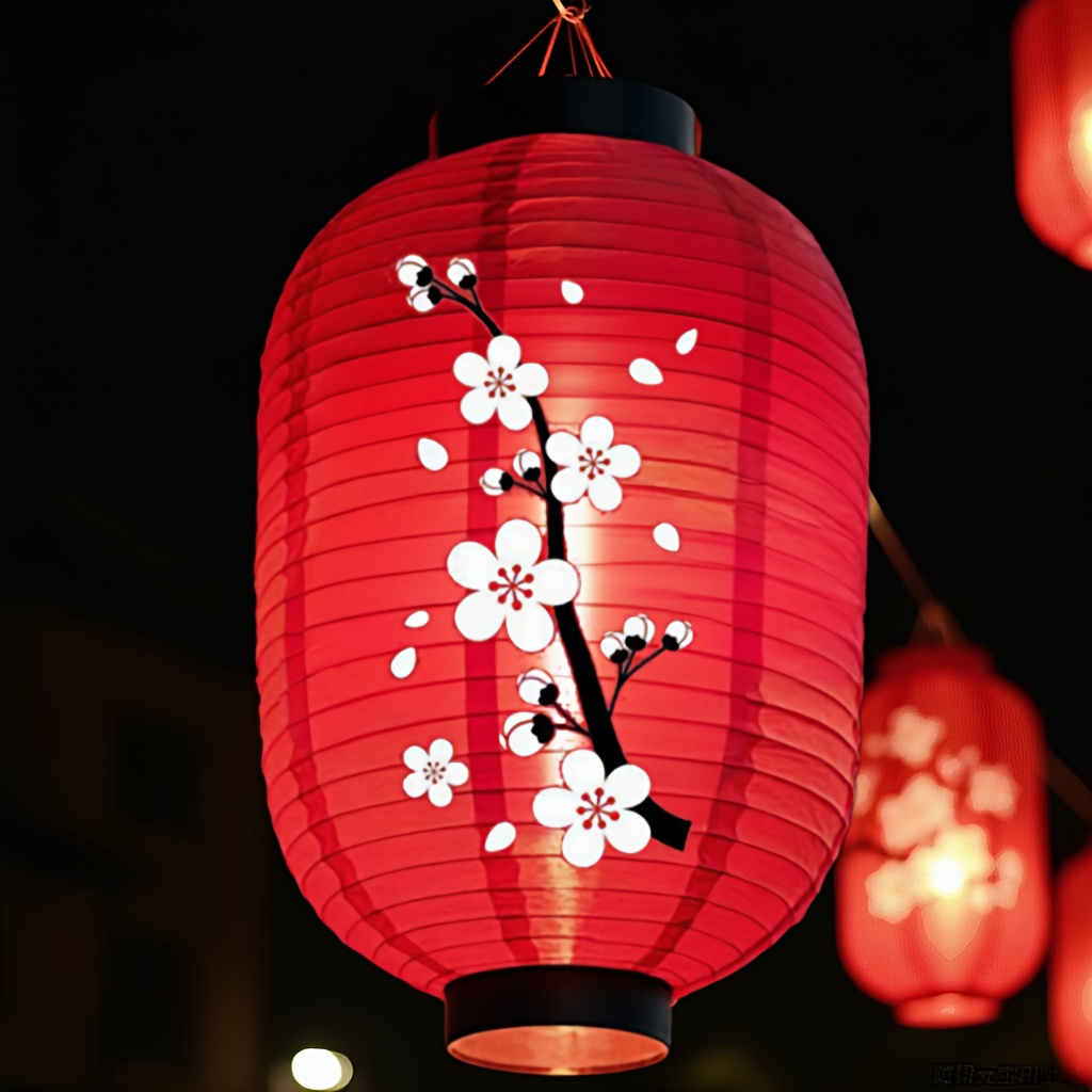 Traditional Japanese Lantern Silhouette Art | Premium AI-generated Vector