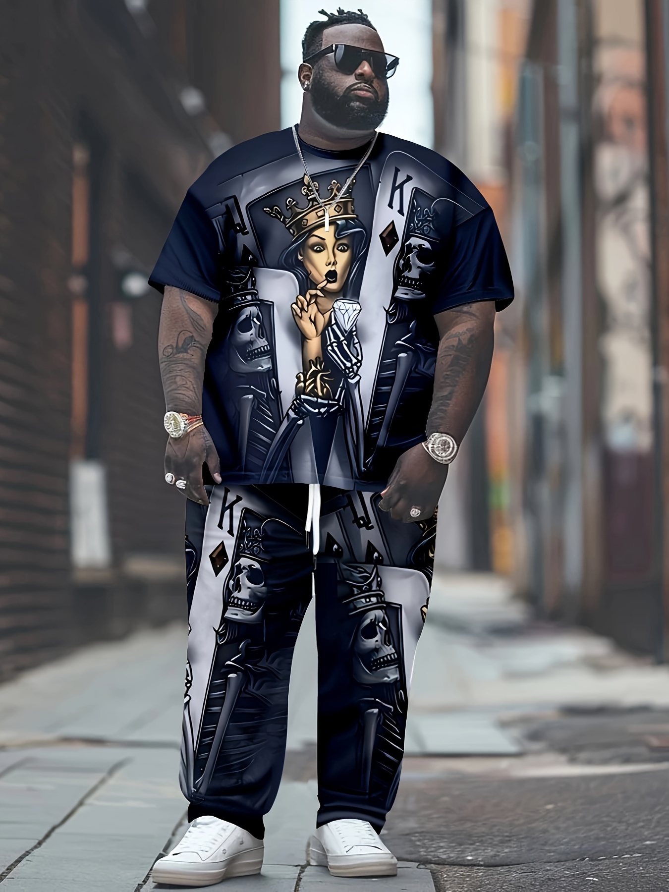 hip hop outfit for men sold on Temu United States