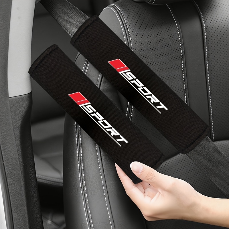 2pcs Car Seat Belt Shoulder Pads With Fashion Sport - Covers For , Seat Belt Cover Shoulder Strap, Improve Riding , Sleek Style, Cooling Material, Breathable Fabric, Daily