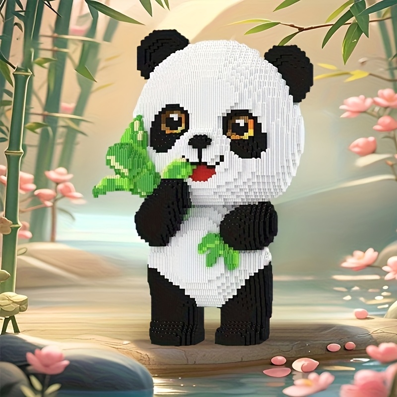 Giant Panda Building Block Model, Creative Room Decor
