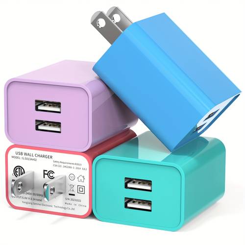 multi pack 2 1a 5v dual port usb cube power adapter charger plug block brick charging case