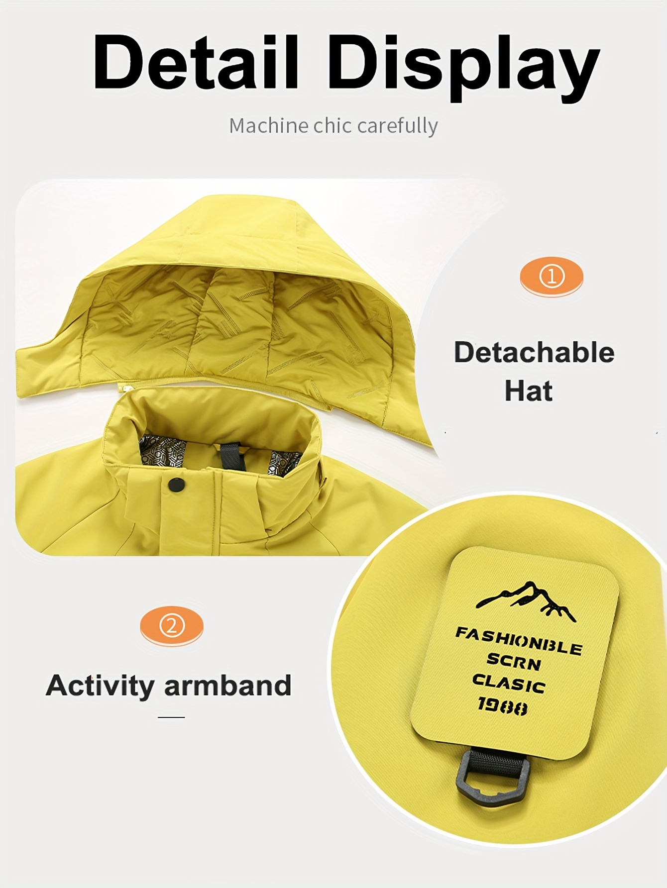 Chamarra de invierno para mujer con capucha, abrigo ligero e impermeable, cierre completo con cremallera, color lavanda para esquiar, senderismo y viajes diarios, tela no elástica lavable a mano, ropa para esquiar, capucha desmontable, bolsillos con cierre - Imagen 10