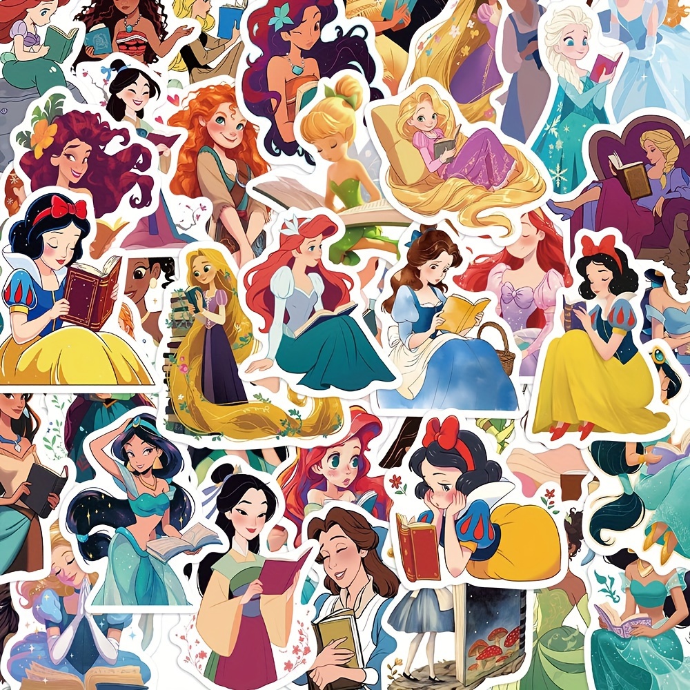 

50 Princess Sticker Stickers Decorate Phone Case Laptop Suitcase Refrigerator Stickers