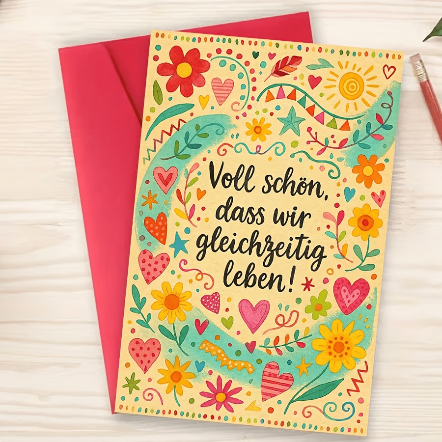 A Friendship Greeting Card, With Colorful Heart Patterns, Is To Of . Suitable For Gifting , Couples, And On Special Occasions.