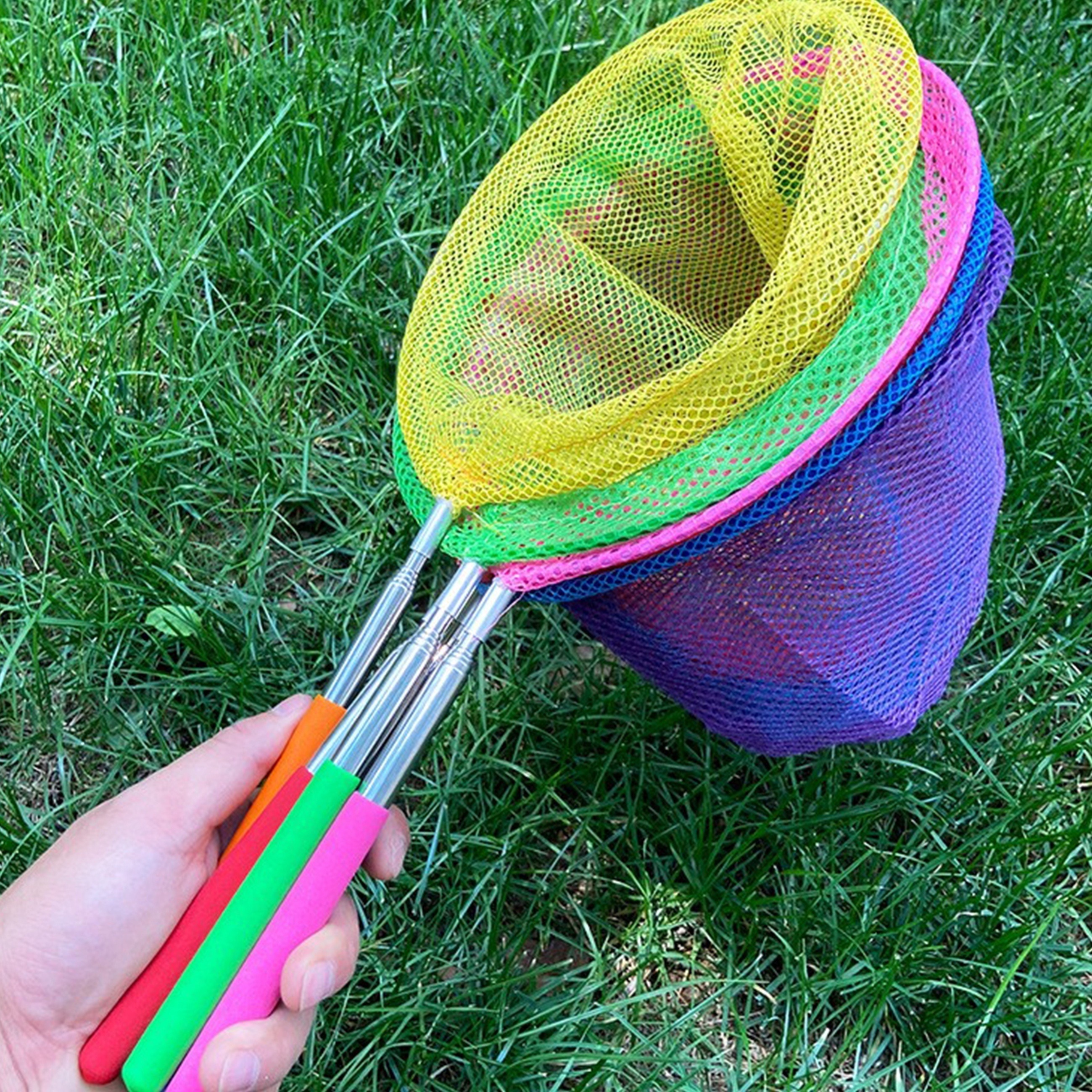 Kids Extendable Fishing Butterfly Insect Catch Mesh Net Telescopic