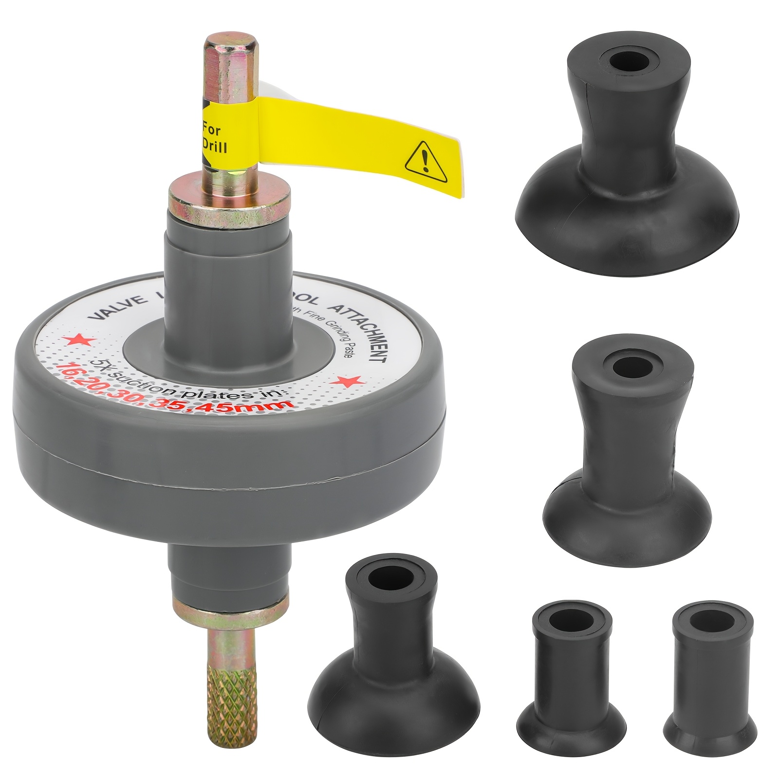 TEMU Valve Tool Kit, Universal Valve Attachment Tool, For Grinding Small Engine, 5 Suction Plates, 1000rpm To 1250rpm, Linkstyle