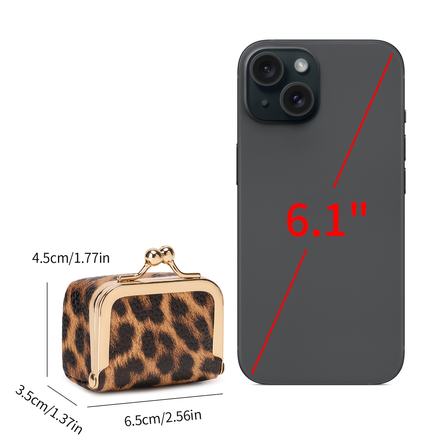 Women's Leopard Print Mini Vintage Style Portable Jewelry Box, Coin Purse with Clasp, Mini Travel Ring Box, Travel Jewelry Case, Women's Cosmetic Organizer, Suitable for Storing Earrings, Rings, Necklaces, and Bracelets.