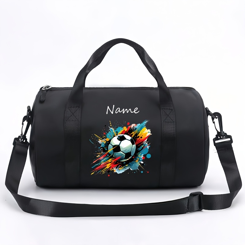 TEMU Ized Name/initials & Durable Backpack - Custom Football Gym Travel Bag With Adjustable Strap, Suitable For Athletes, Christmas Gifts, New Year'