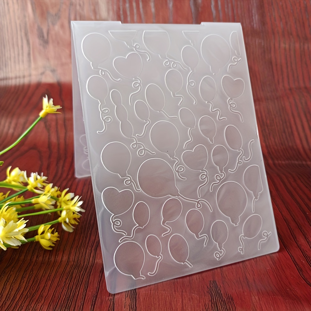 

Love Balloon 2d/3d Embossed Folder Plastic Embossing Folders For Card Making Embossing Machine Template For Scrapbook Paper Craft Album Stamps Decor