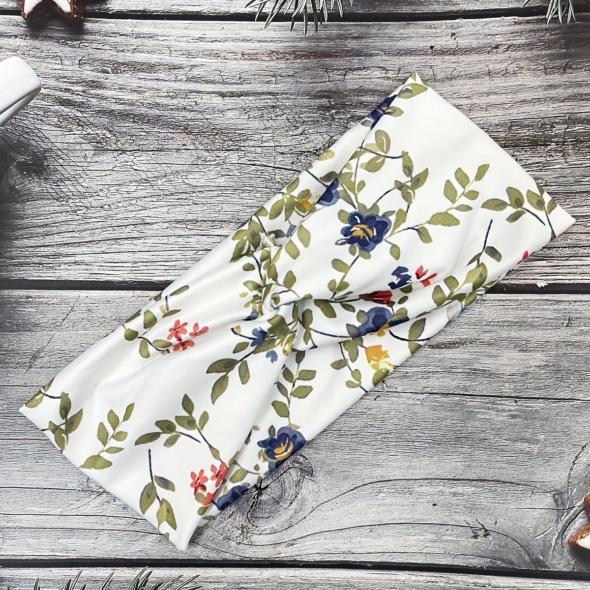 E-shop Frühlings-Sommer Neues bedrucktes Turban-Stirnband Damenmode Fitness Haarband Urlaub Rosenblume Anziehen Kopfbedeckung Urlaubsgeschenk