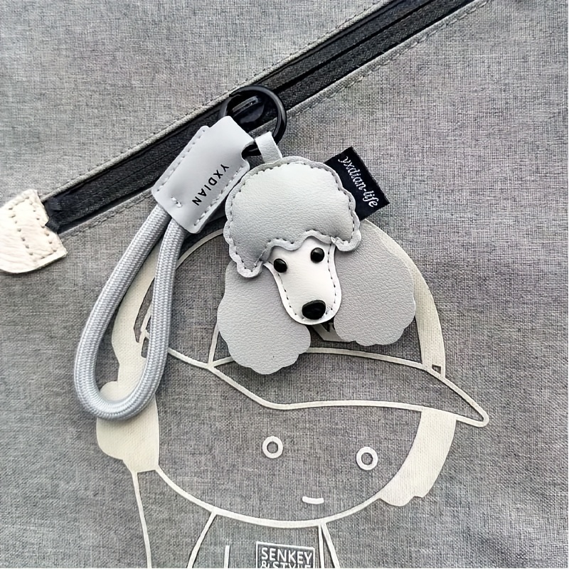 A Cute, Easy, Stylish Poodle Keychain Bag Pendant Car Key Pendant Textured Gift Cute Souvenir