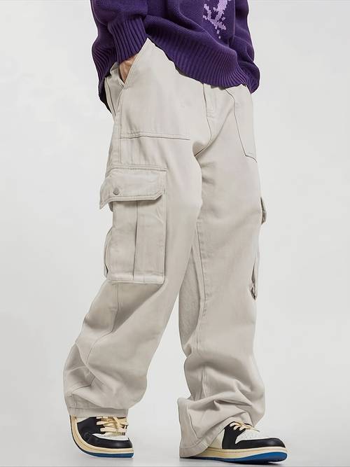 pantalones de deportivos casuales para hombre con múltiples bolsillos