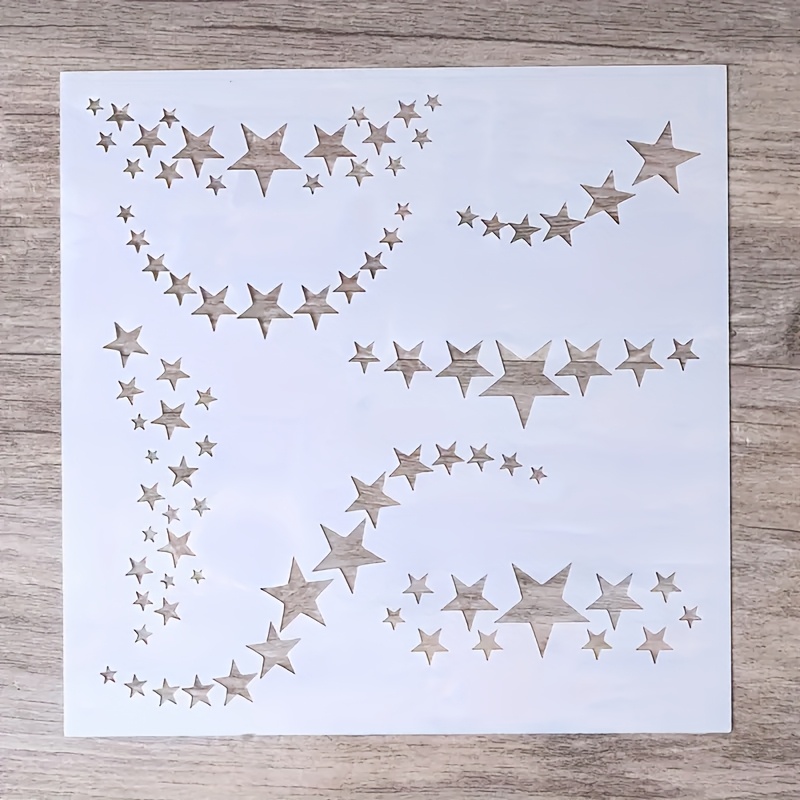 5.12x5.12 Inch Decorative Painting Stencil - Washable Reusable Plastic Template For Wood Crafts/canvas Decoration, Professional Diy Tool