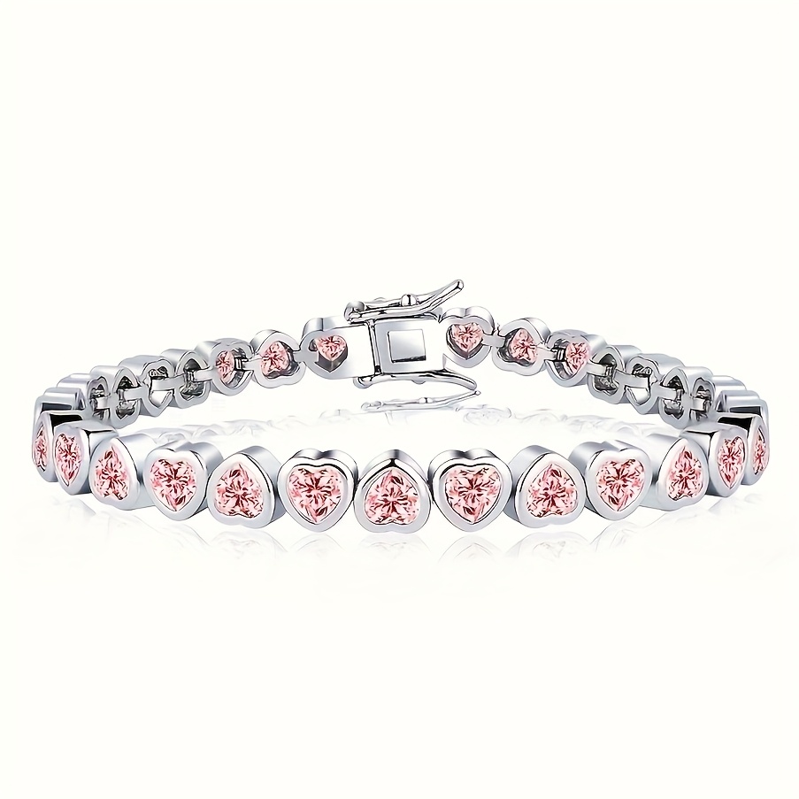Romantic Pink Heart Bracelet - Perfect Holiday Gift