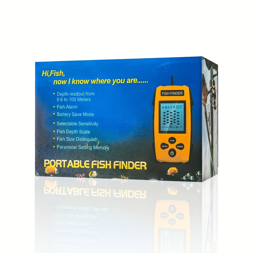 Portable Sonar Fish Finder Fish Depth Transducer Detector for