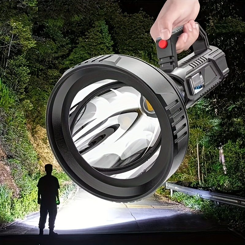 TEMU Led Flashlight 3 Portable Handheld Spotlight For Hiking Fishing Emergency, Fishing Equipment, Lightweight Flashlight, Bright Beam, And , Campers And