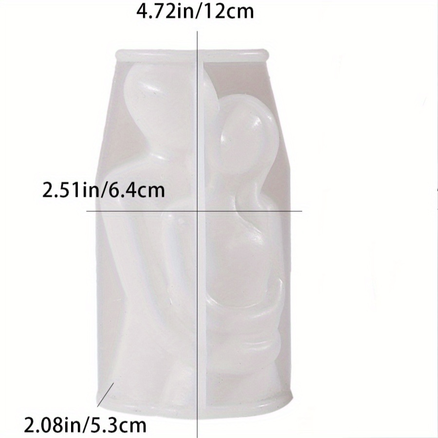 TEMU Stampo in argilla, stampo in silicone per abbracciata, silicone per resina, stampo in cemento gesso, riutilizzabile, facile da sformare, regalo