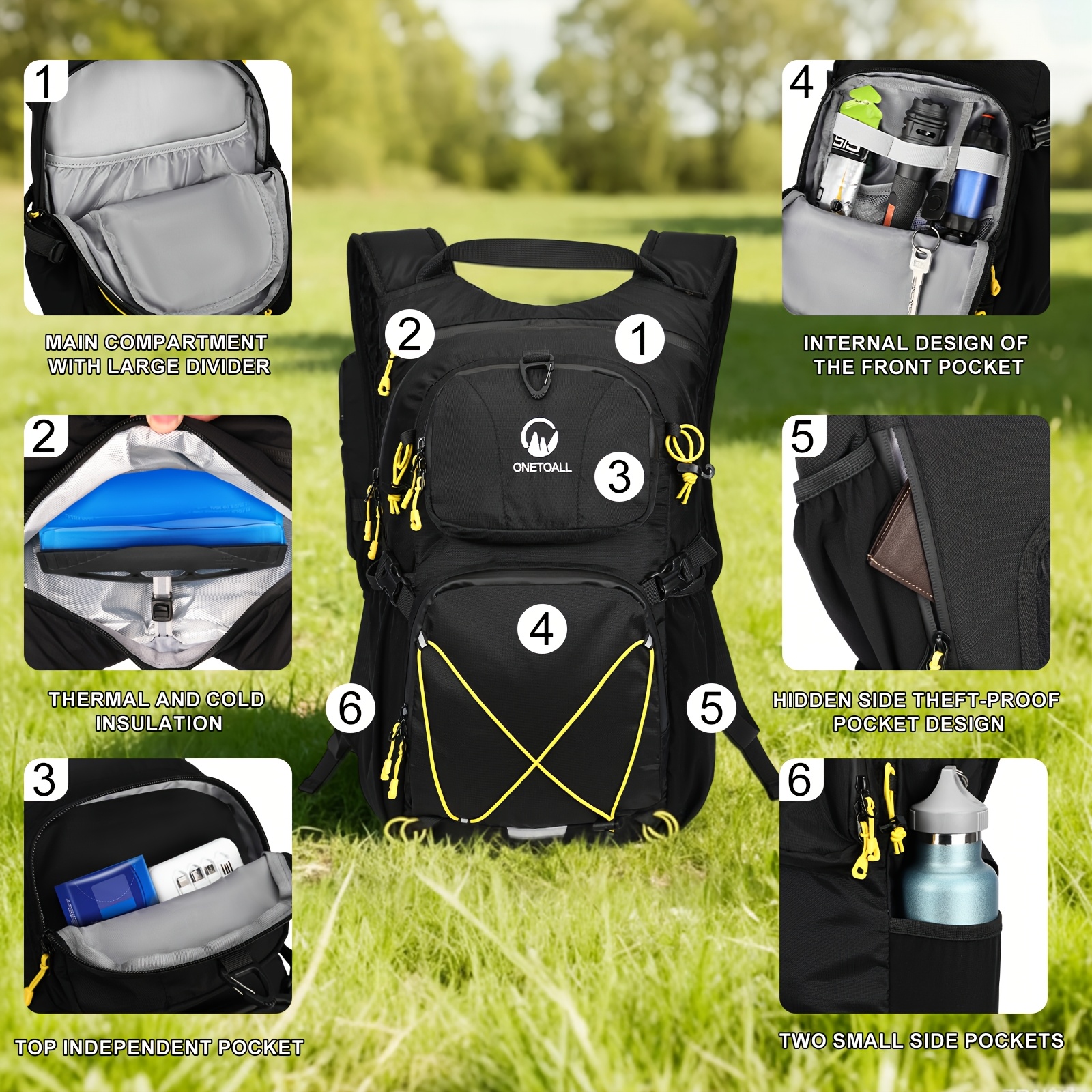 LOCAL LION 22L Hiking Backpack with Water Bag