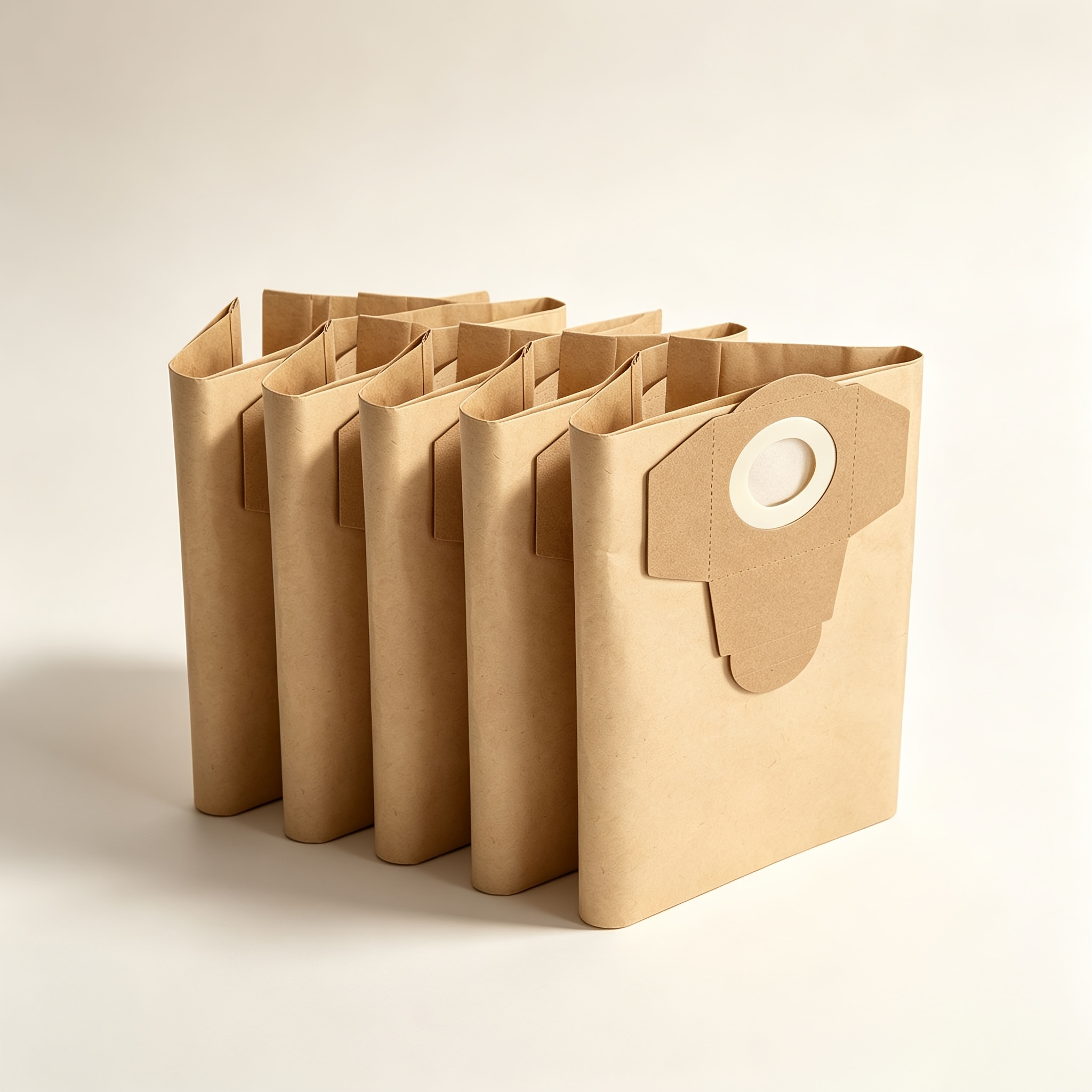 TEMU 5-pack Paper Dust Bags Compatible With Einhell 20l Wet Dry Vacuum Cleaner, Disposable Filter Dust Collection Bags Replacement Parts