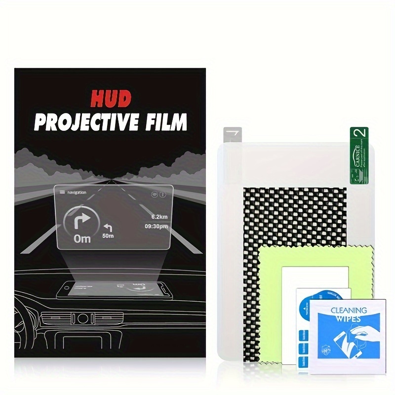 1pc - High Definition Clear Car Hud Reflective Film - For Windshield Display Stickers For Head Mounted Navigation, Daytime And Nighttime Visibility