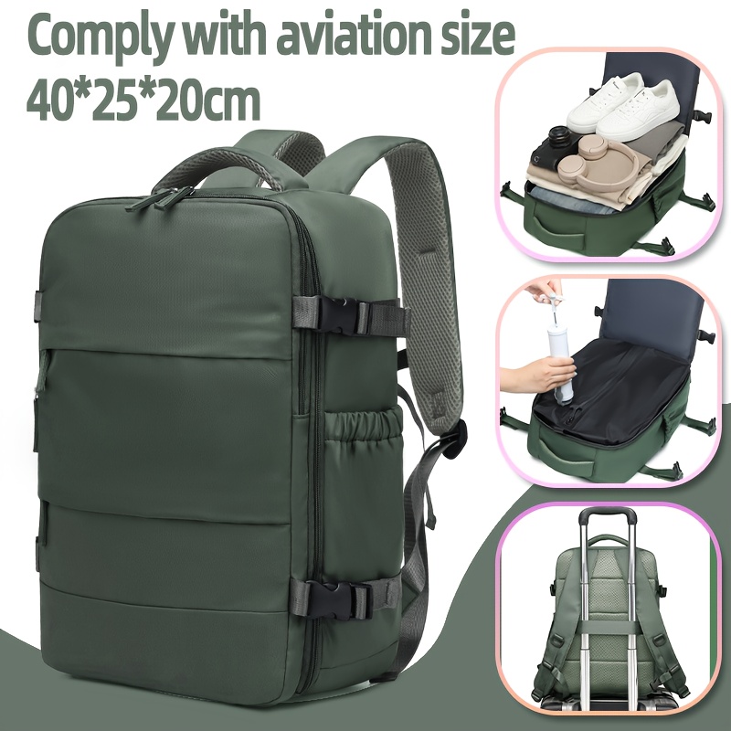 Maleta de viaje con mochila de compresión al vacío mejorada y bomba de aire, bolso de viaje de gran capacidad aprobado para avión 40x25x20 cm, mochila multifuncional de doble hombro, incluye funda de compresión al vacío con bomba, herramienta de almacenamiento que ahorra 50% de espacio, juego de bolsas de vacío con capacidad expandida, ideal para viajes familiares - Imagen 7