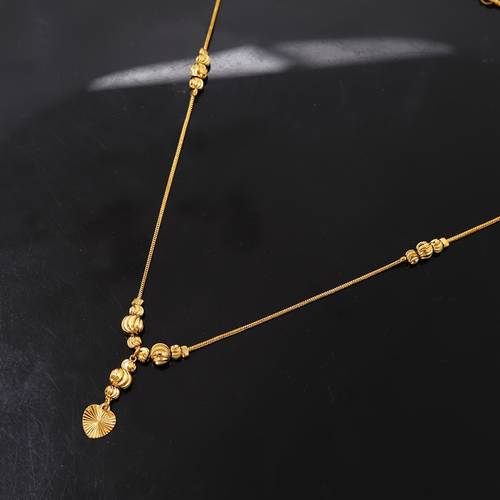 1pc small copper round bead peach heart pendant necklace exquisite elegant dubai bohemian ladies daily wedding holiday ramadan gift gift additions spring and summer matching