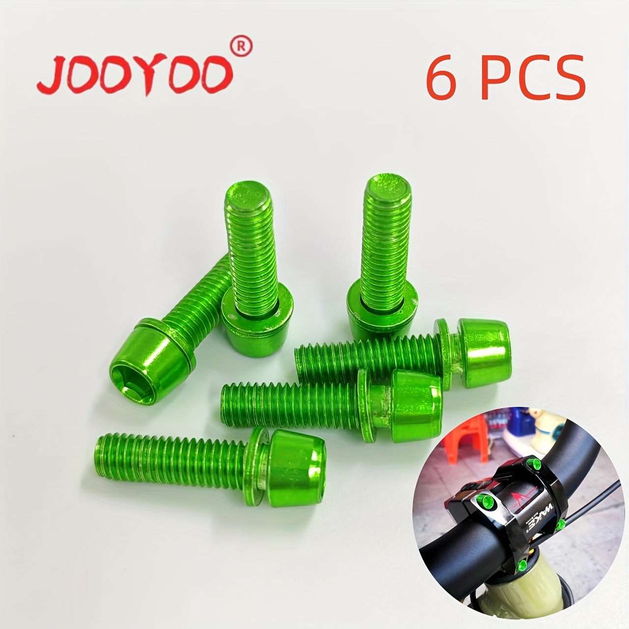 12 Fahrrad Vorbau Schrauben M5 X 18mm - Schwarz Mit Inbusschlüssel & Unterlegscheiben